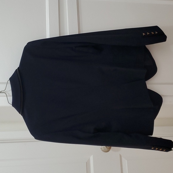 Navy Gold Buttoned Coat - Picture 11 of 11